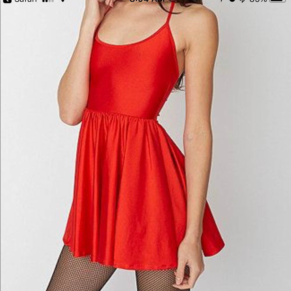 Red American apparel skater dress (from forever21)
